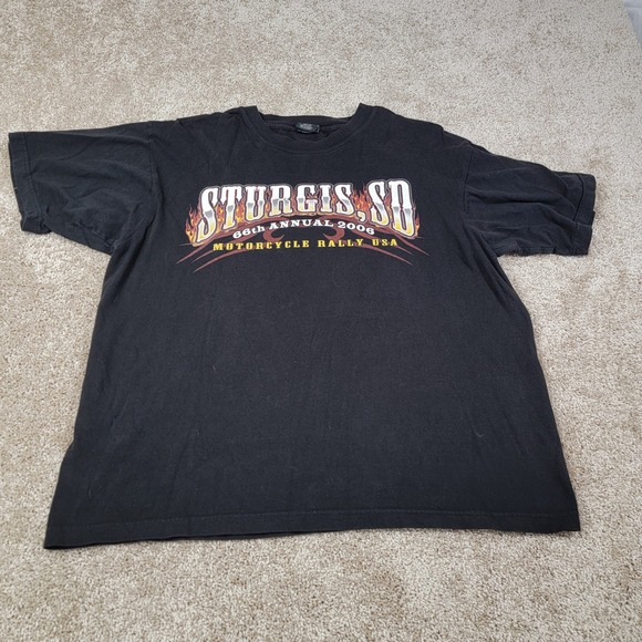 Cosy Cool Other - Cosy Cool Men's Sturgis SD‎ Motorcycle Rally Graphic Tee 2006 Black Size 2XL